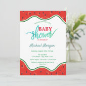 Cute Watermeloen Baby shower Kaart (Staand voorkant)