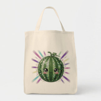 Cute Watermeloen Disco Bal Tote Bag