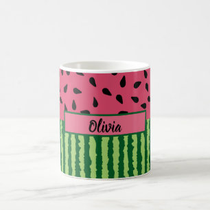 Cute Watermeloen Ring en Zaden Gepersonaliseerd Koffiemok