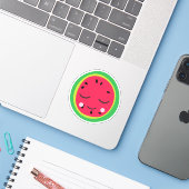 Cute watermeloen sticker (Laptop met iPhone)
