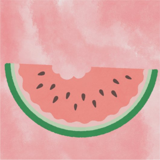 Cute watermeloen sticker (Voorkant)