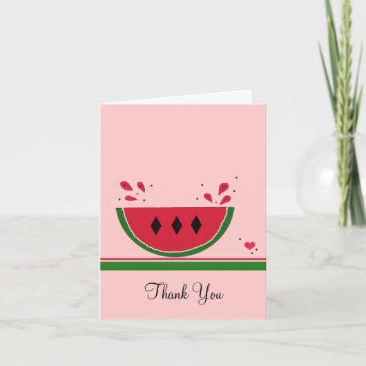 Cute Watermelon Bedankt (Voorkant)