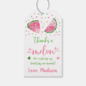 Cute Watermelon Bedankt A Melon Birthday Cadeaulabel (Voorkant)