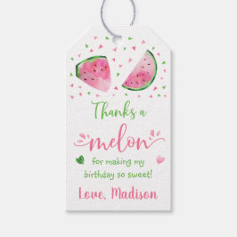 Cute Watermelon Bedankt A Melon Birthday Cadeaulabel