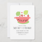 Cute Watermelon Birthday Fruit Salad Kaart (Voorkant)