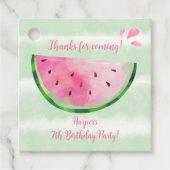 Cute Watermelon Birthday Party Bedankjes Labels (Voorkant)