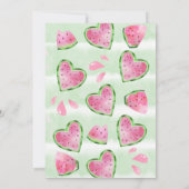 Cute Watermelon Birthday Party Kaart (Achterkant)