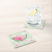 Cute Watermelon Birthday Party Kartonnen Onderzetters (Insitu)