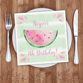 Cute Watermelon Birthday Party Servet