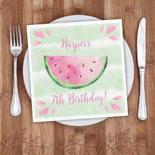 Cute Watermelon Birthday Party Servet