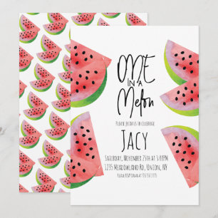 Cute Watermelon Birthday Waterverf Summer Party Kaart