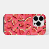 Cute Watermelon Fruit Pattern Pink iPhone Case Hoesje (Achterkant horizontaal)