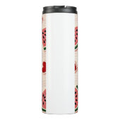 Cute Watermelon & Hearts Pattern Aesthetic School Thermosbeker (Achterkant)