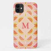 Cute WATERMELON Kaleidoscope MONOGRAM Case-Mate iPhone Case (Achterkant)