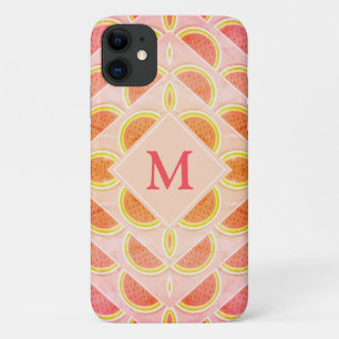 Cute WATERMELON Kaleidoscope MONOGRAM Case-Mate iPhone Case