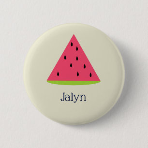 Cute Watermelon Name Button Sjabloon