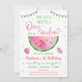 Cute Watermelon One op de eerste dag van de geboor Kaart (Voorkant)