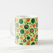 Cute Watermelon Oranje Summer Fruit Pattern Koffiemok (Voorkant links)