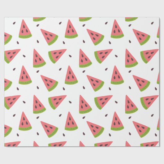 Cute Watermelon Pattern Cadeaupapier (Vlak)