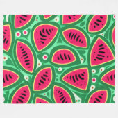 Cute Watermelon Pattern Fleece Deken (Voorkant (Horizontaal))
