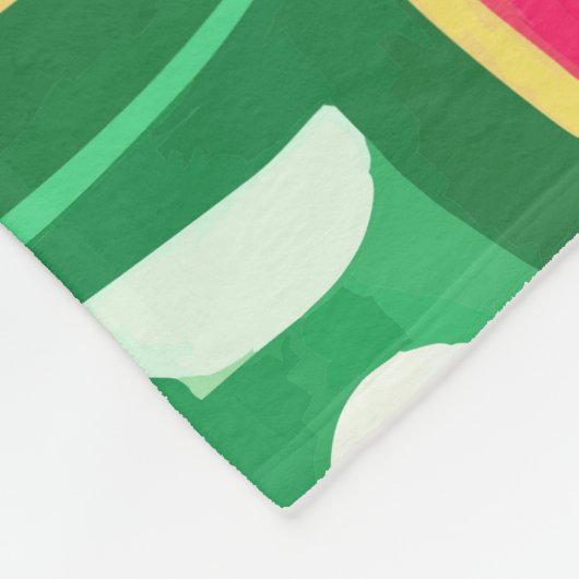 Cute Watermelon Pattern Fleece Deken (Hoek)