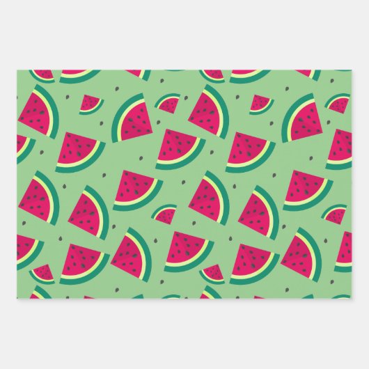 Cute Watermelon Pattern Inpakpapier Vel (Voorkant 2)