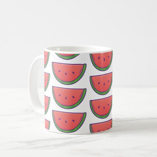 Cute Watermelon Pattern Koffiemok (Voorkant links)
