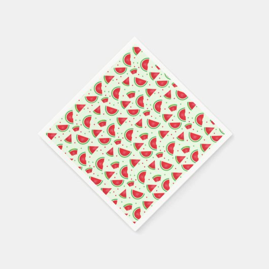 Cute Watermelon Pattern Melon Summer Light Green Servet (Hoek)