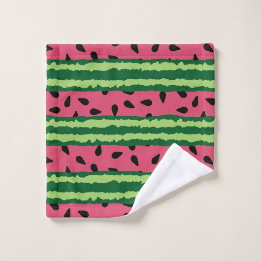 Cute Watermelon Pattern Pink & Green Bad Handdoek (Wasdoekje)