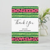 Cute Watermelon Pattern Pink & Green Bedankt (Staand voorkant)