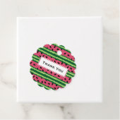 Cute Watermelon Pattern Pink & Green Bedankt Bedankjes Labels (In situ)