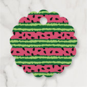 Cute Watermelon Pattern Pink & Green Bedankt Bedankjes Labels (Achterkant)