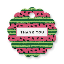 Cute Watermelon Pattern Pink & Green Bedankt
