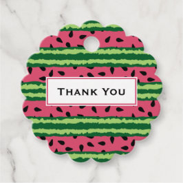 Cute Watermelon Pattern Pink & Green Bedankt Bedankjes Labels