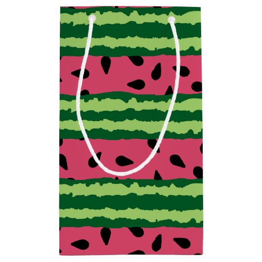 Cute Watermelon Pattern Pink & Green Bedankt Klein Cadeauzakje (Achterkant)