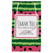 Cute Watermelon Pattern Pink & Green Bedankt Klein Cadeauzakje (Voorkant)