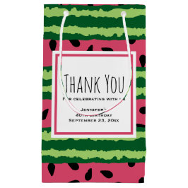 Cute Watermelon Pattern Pink & Green Bedankt Klein Cadeauzakje