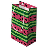 Cute Watermelon Pattern Pink & Green Bedankt Klein Cadeauzakje (Achterkant Gekanteld)