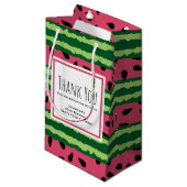 Cute Watermelon Pattern Pink & Green Bedankt Klein Cadeauzakje (Voorkant Gekanteld)