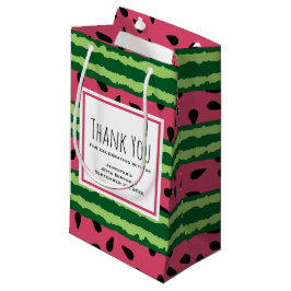 Cute Watermelon Pattern Pink & Green Bedankt Klein Cadeauzakje