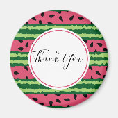 Cute Watermelon Pattern Pink & Green Bedankt Magneet (Voorkant)