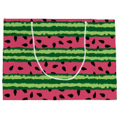Cute Watermelon Pattern Pink & Green Birthday Groot Cadeauzakje (Achterkant)