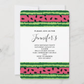 Cute Watermelon Pattern Pink & Green Birthday Kaart (Voorkant)