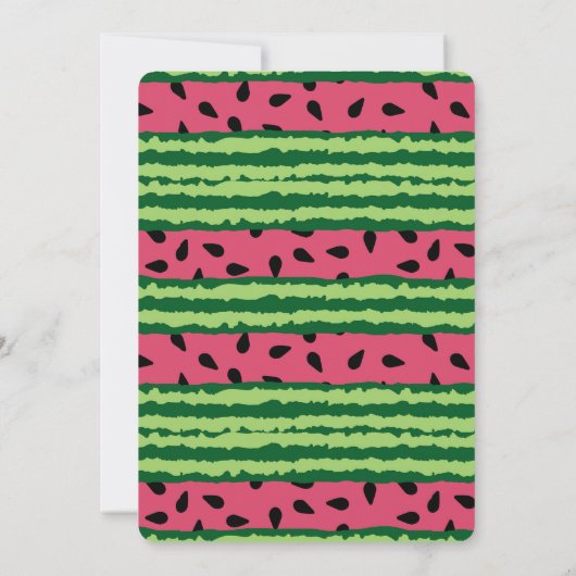 Cute Watermelon Pattern Pink & Green Birthday Save The Date (Achterkant)
