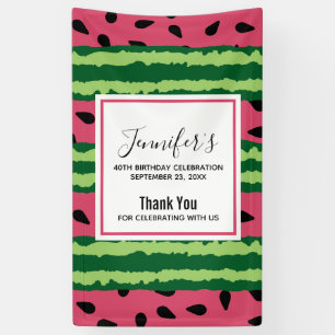 Cute Watermelon Pattern Pink & Green Birthday Spandoek