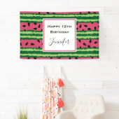Cute Watermelon Pattern Pink & Green Birthday Spandoek (Insitu)