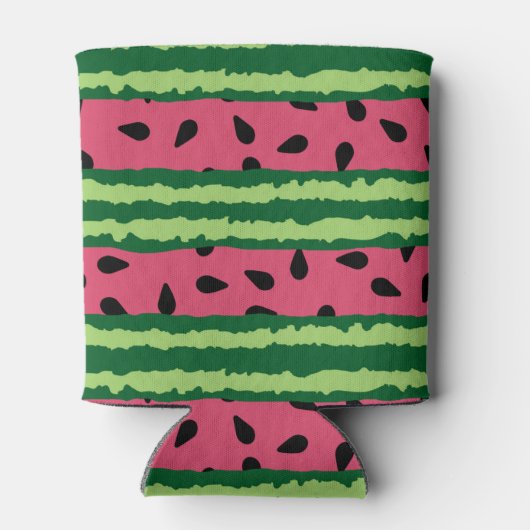 Cute Watermelon Pattern Pink & Green Blikjeskoeler (Achterkant)
