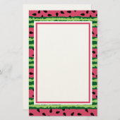 Cute Watermelon Pattern Pink & Green Briefpapier (Voorkant / Achterkant)