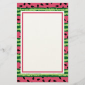 Cute Watermelon Pattern Pink & Green Briefpapier (Voorkant)