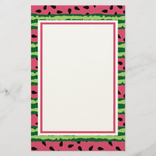 Cute Watermelon Pattern Pink & Green Briefpapier